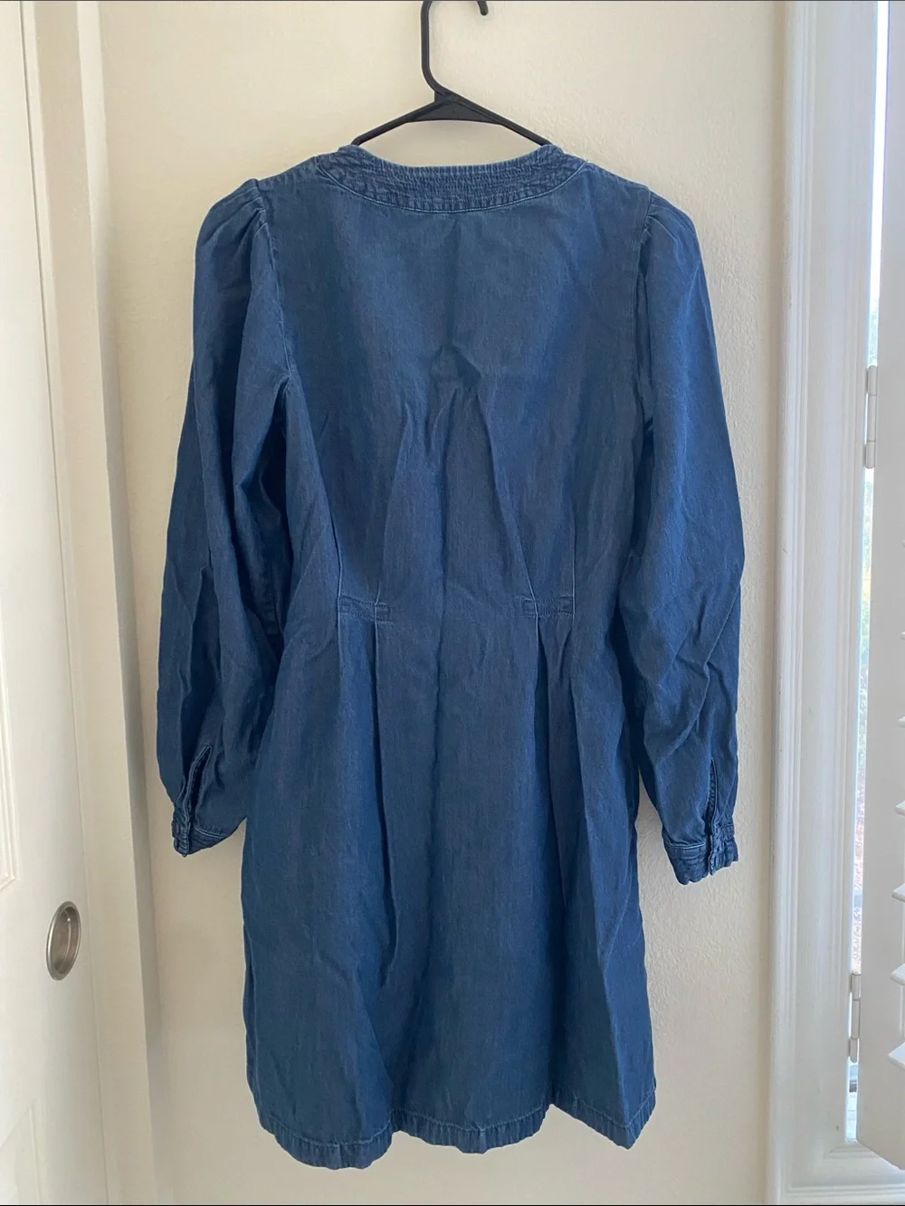 🌼 NWOT Madewell Indigo Blue Button-Front Denim Dress size 2 Cottagecore - Picture 9 of 11